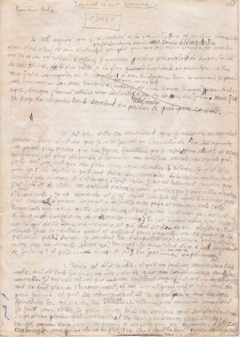Pages du manuscrit