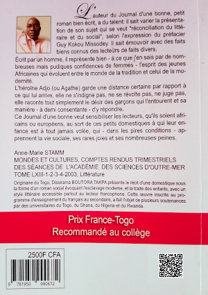 Quatrième de couverture de la troisième édition de Journal d'une bonne